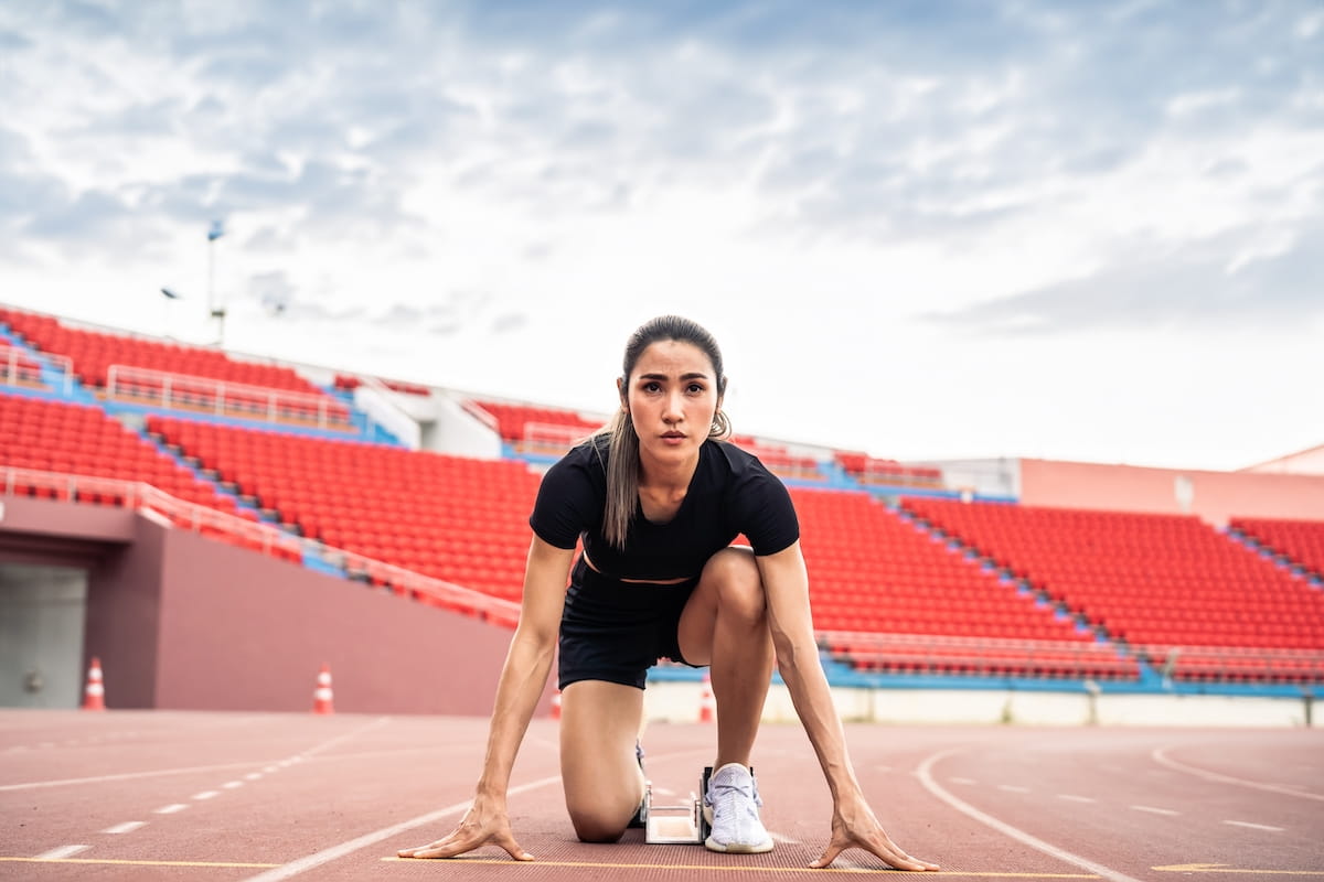 Runner at a track