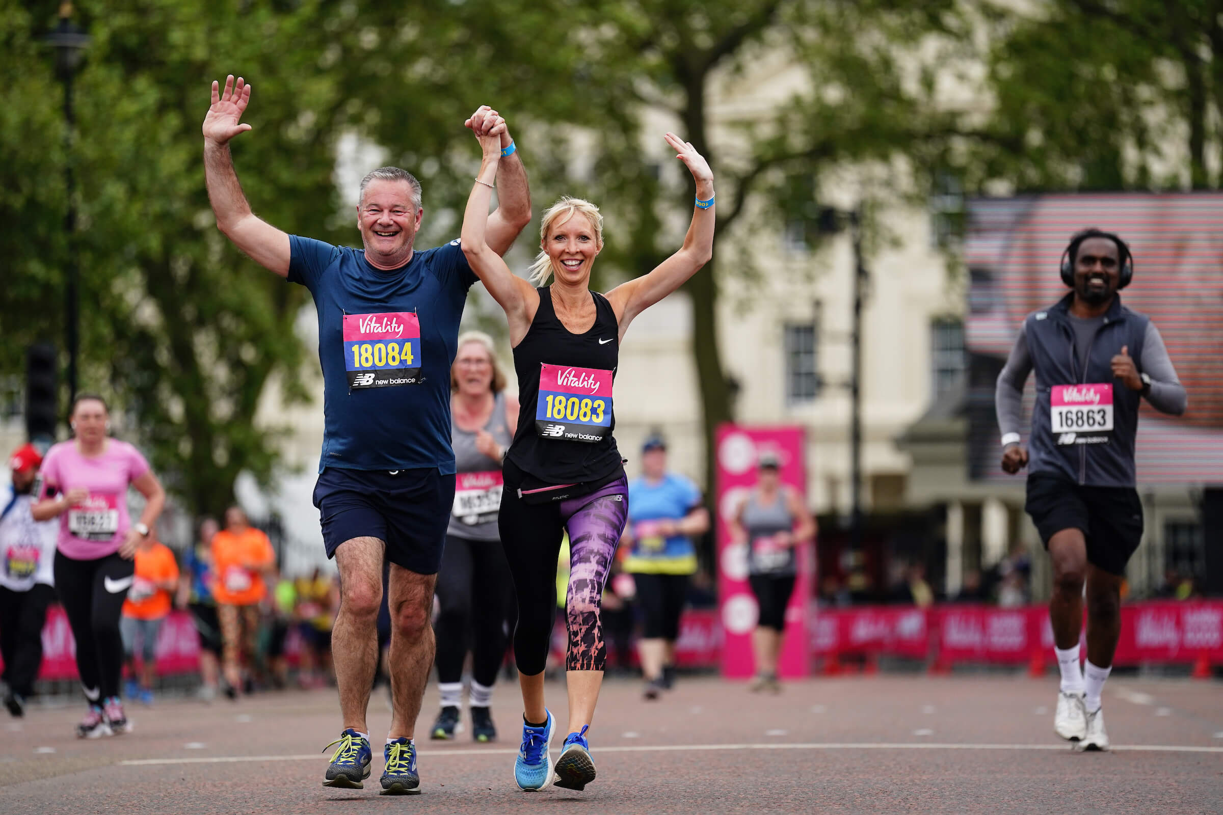 Happy participants at the Vitality London 10,000