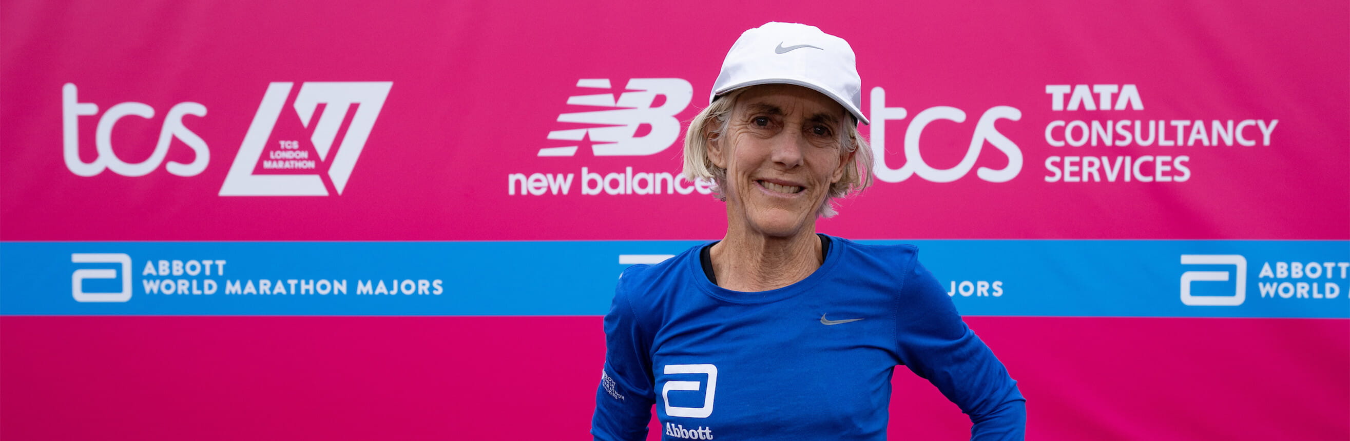Joan Benoit-Samuelson, the first gold medallist in the women&#x2019;s Olympic marathon, The TCS London Marathon on Sunday 2nd October 2022
