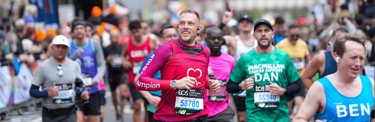 charity runners at Rainbow Row at the 2024 TCS London Marathon