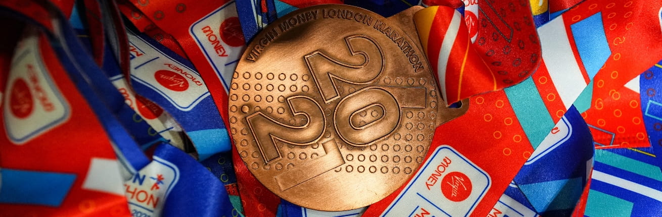 The 2021 Virgin Money London Marathon medal