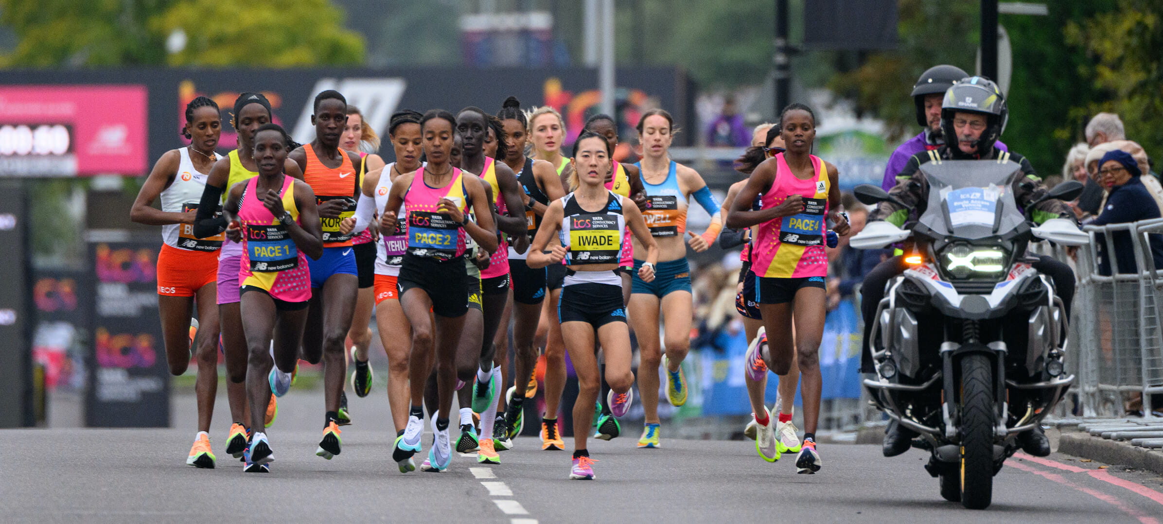 The elite women near the Start Line of the TCS London Marathon