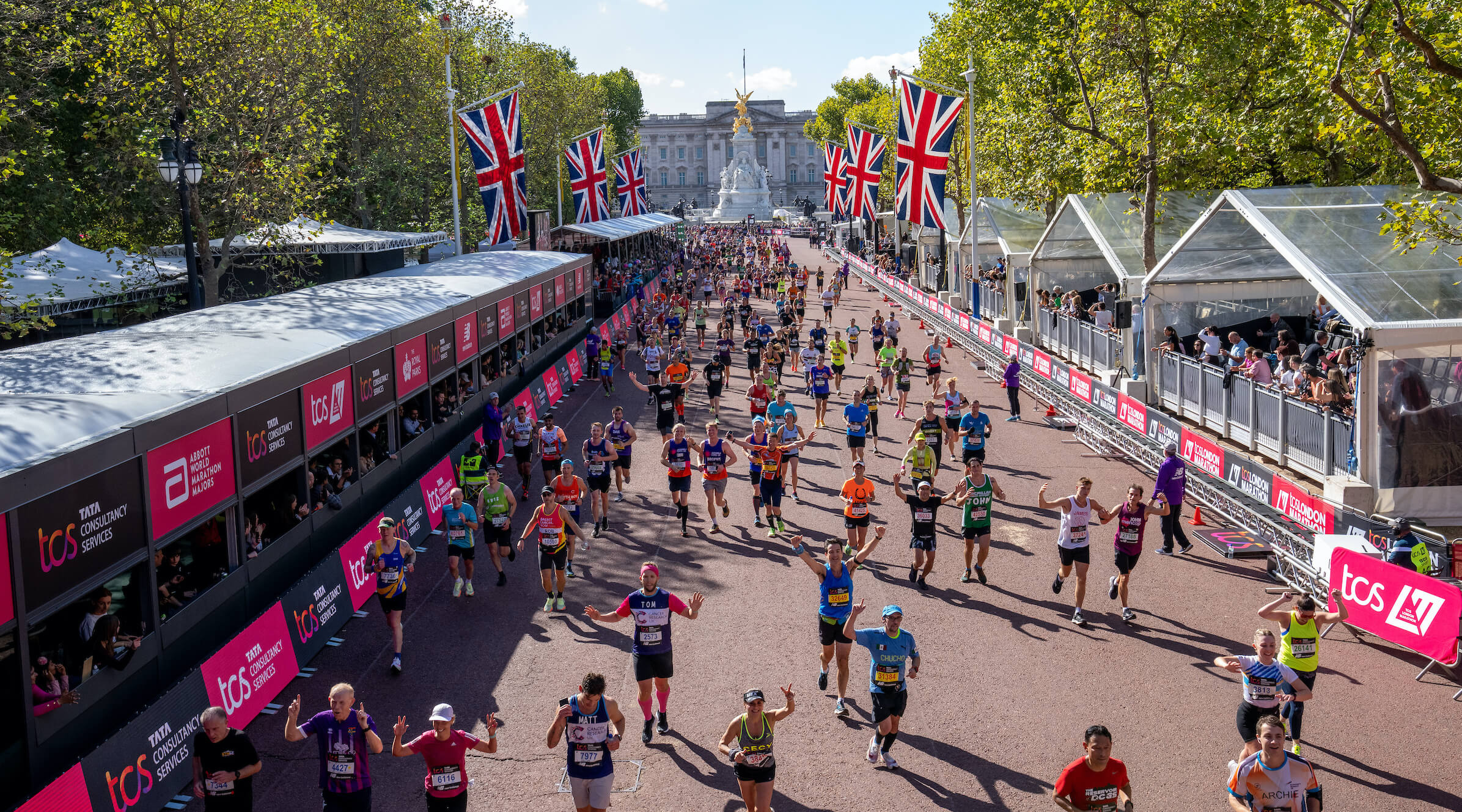 TCS London Marathon participants on The Mall