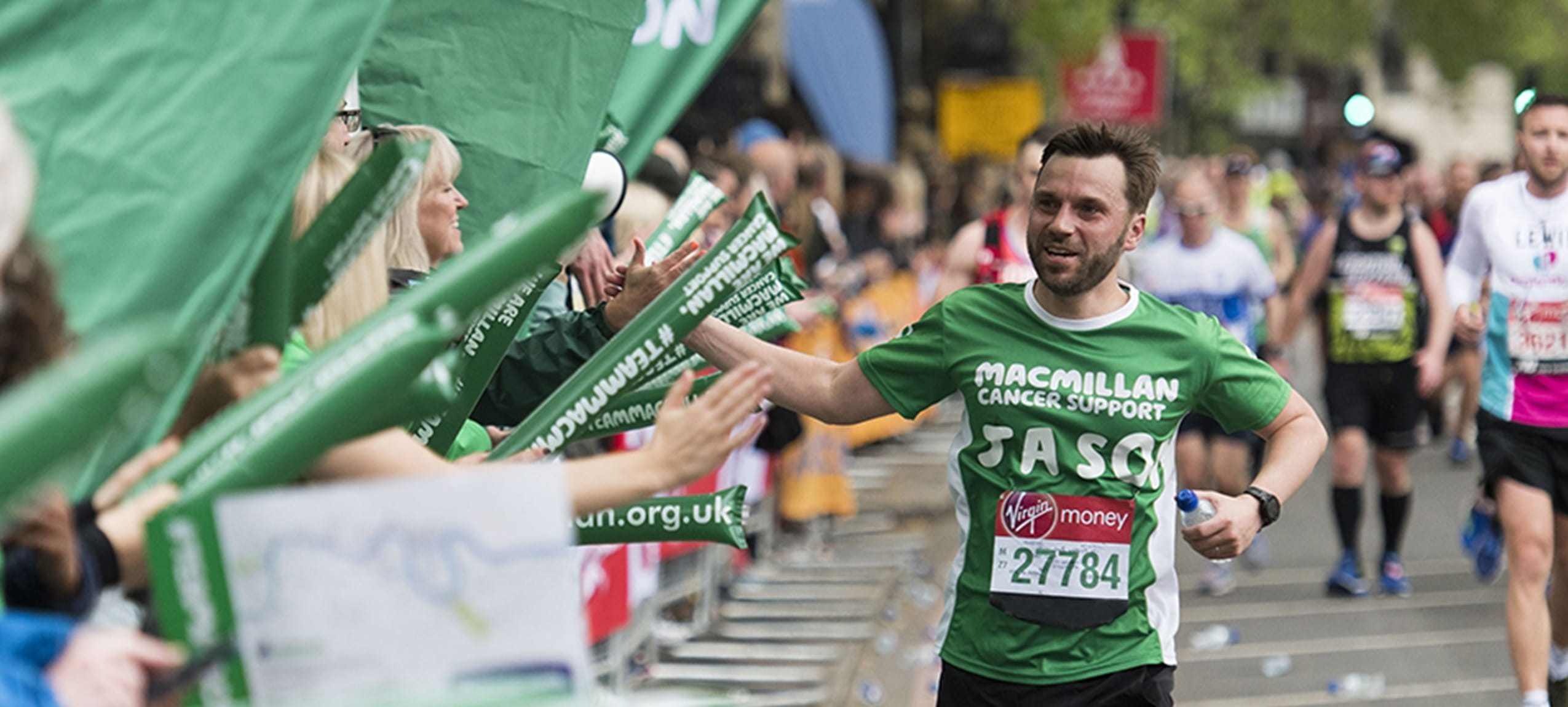 Macmillan runner during the TCS London Marathon