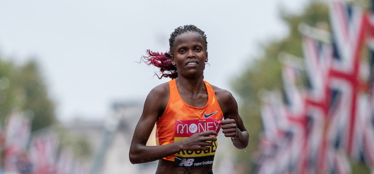 Brigid Kosgei wins the 2020 Virgin Money London Marathon