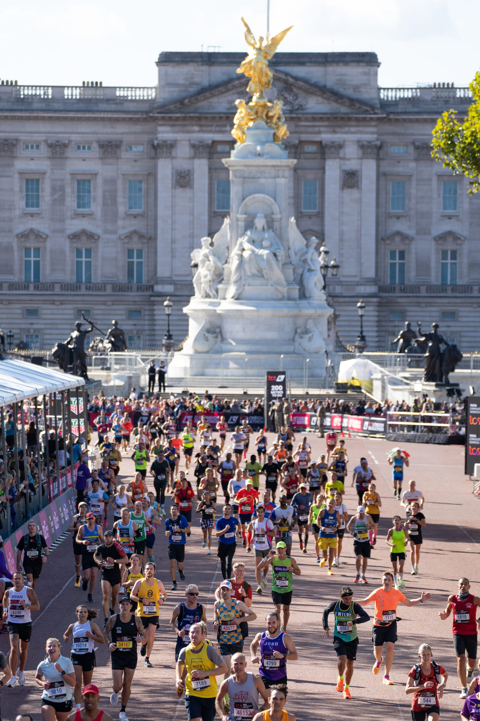 Participants on the final stretch of the TCS London Marathon