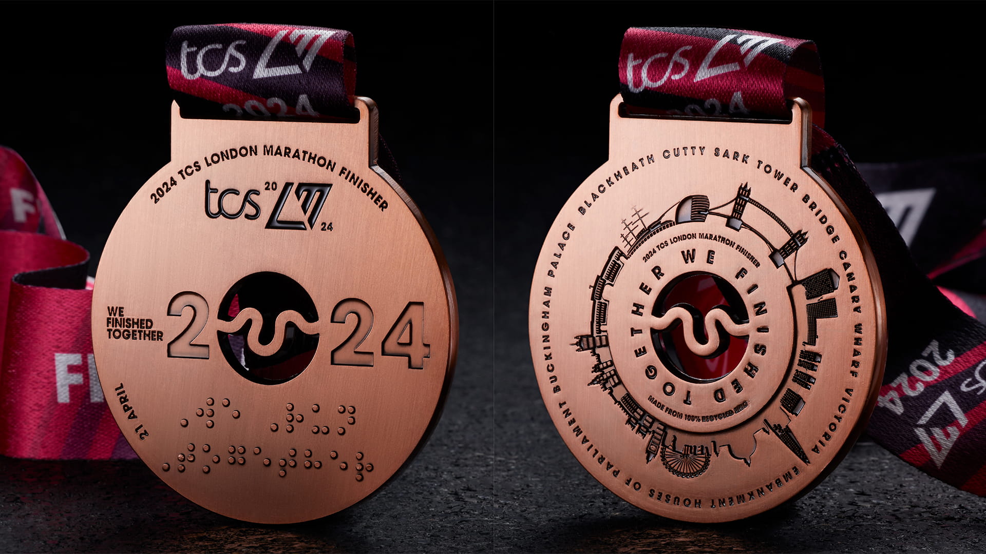 2024 TCS London Marathon medal