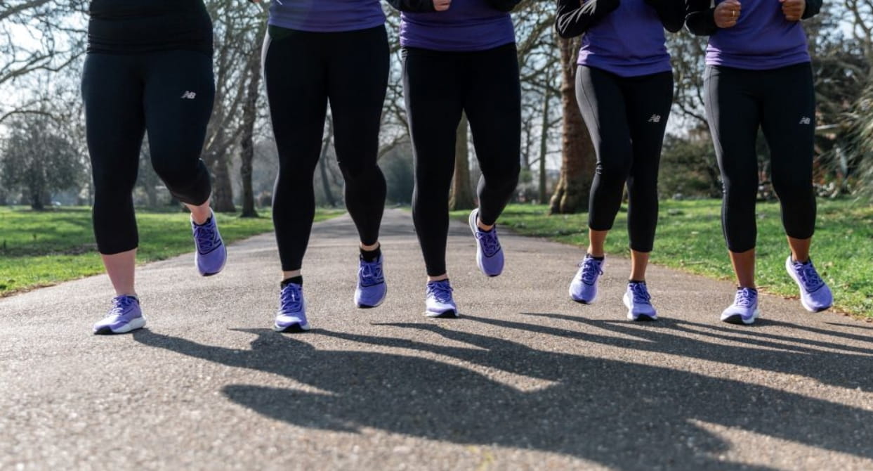 Pancreatic Cancer UK runners in a park