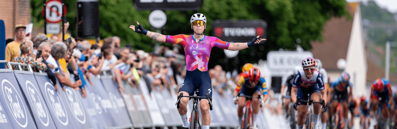 Lorena Wiebes (Team SD Worx - Protime) winning stage one of the 2024 Ford RideLondon Classique