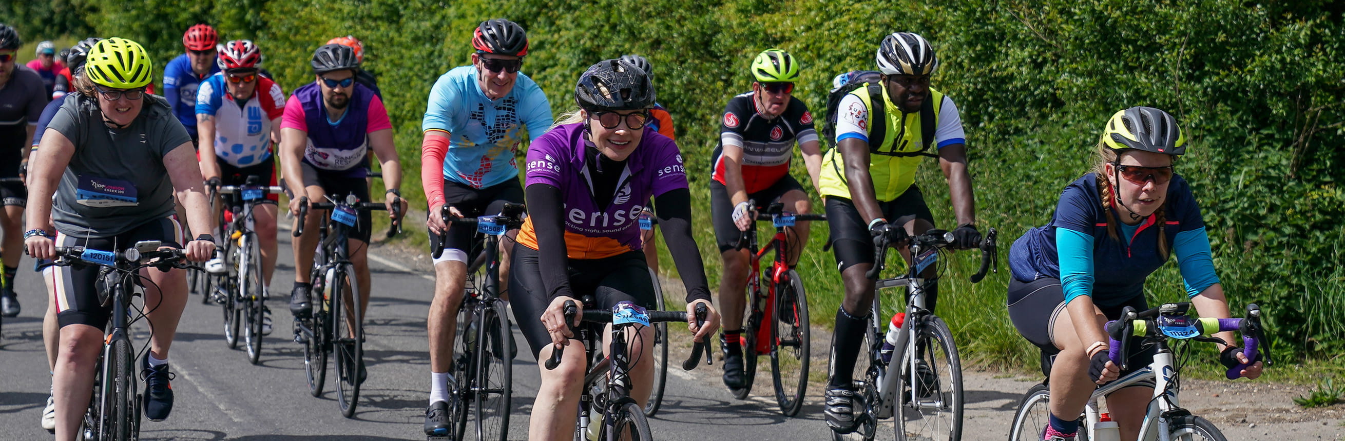Participants cycling in the RideLondon 2022